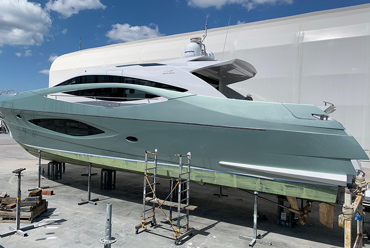 a boat prepared for painting